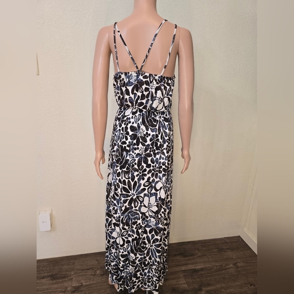 Loft, Women’s Maxi Dress Brown White Floral Stretch Size XSmall - Picture 7 of 9